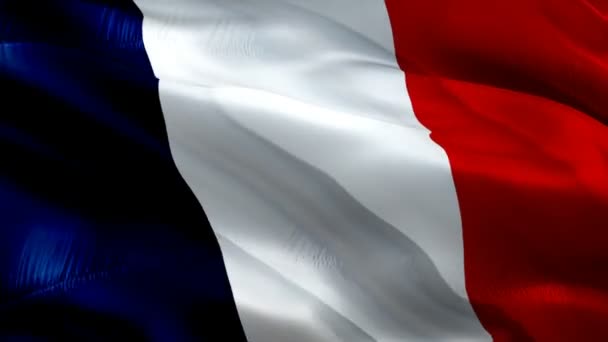 Frankrike Flagga Video Nationell Flagga Frankrike Franska Tricolor Flag Slow — Stockvideo