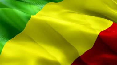 Kongo bayrağı rüzgarda sallanan hareket döngüsü videosu. Gerçekçi DR Kongo Bayrağı geçmişi. DRC Kongo Bayrak Döngüsü Kapanışı 1080p Tam HD 1920X1080 görüntü. DROC Afrika ülkesi film ve haber videolarını bayraklandırdı
