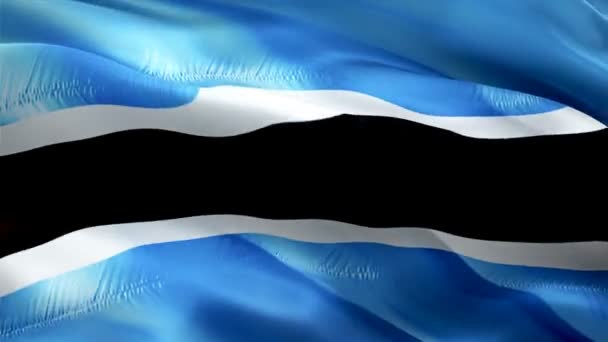 Μποτσουάνα Σημαία Κίνηση Loop Βίντεο Κυματίζει Στον Άνεμο Realistic Botswanian — Αρχείο Βίντεο