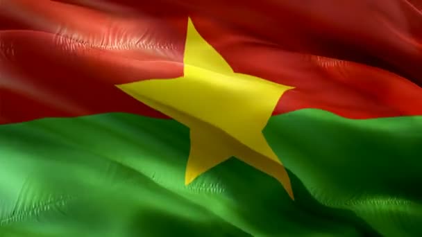 Burkina Faso Waving Flag National Burkina Faso Flag Waving Sign — 图库视频影像