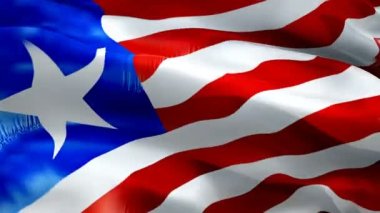 Liberya bayrağı rüzgarda dalgalanan hareket döngüsü videosu. Gerçekçi Liberya Bayrağı geçmişi. Liberya Bayrak Döngüsü Kapanışı 1080p Tam HD 1920X1080 görüntüsü. Liberya Afrika ülkesi film ve haber videolarını bayraklandırdı