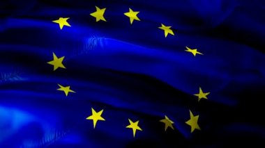AB döngüler Euro bayrak portre 1080p Full Hd 1920 x 1080 görüntüleri video rüzgarda sallayarak. Ulusal 3d Euro bayrak sallıyor. Avrupa Birliği sorunsuz döngü animasyon iz. Avrupa bayrak Hd çözünürlük 1080 p arka plan