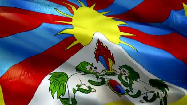 Bhután Lobogtató Zászló Nemzeti Bhutáni Zászló Lengett Bhutáni Zökkenőmentes Hurkos — Stock videók