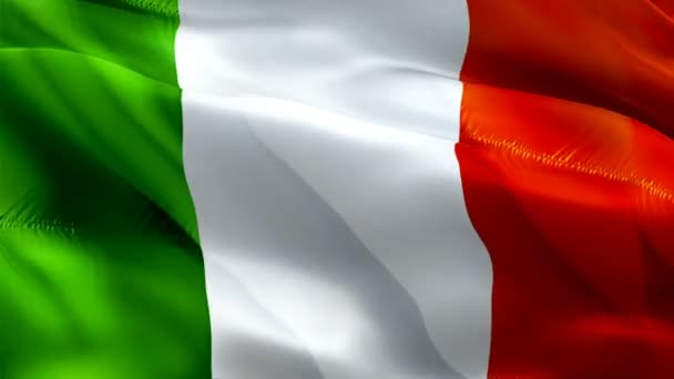 Flaga Włochy Wideo Macha Wiatr Realistyczne Tła Włoskiej Flagi Flaga — Wideo stockowe