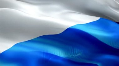 San Marino bayrağı video rüzgarda sallayarak. Gerçekçi Avrupa Cumhuriyeti bayrağı arka plan. San Marino bayrağı döngü Closeup 1080p Full Hd 1920 x 1080 görüntüleri. San Marino AB Avrupa ülke bayrakları görüntüleri için film, haber video