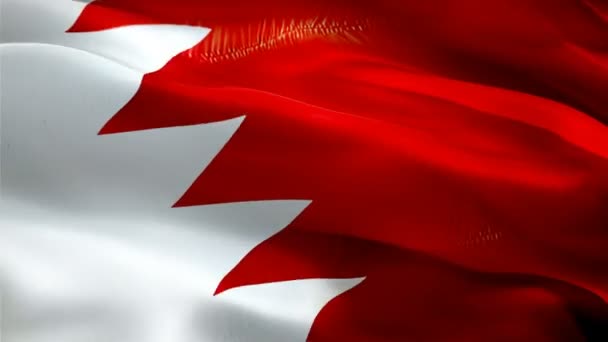 Bahrain Flagge Nahaufnahme 1080P Full 1920X1080 Footage Video Weht Wind — Stockvideo