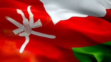 Umman bayrağı havada sallanan hareket döngüsü videosu. Gerçekçi Omani Bayrağı geçmişi. Umman Bayrağı Kapanışı 1080p Tam HD 1920X1080 görüntüsü. Umman Arap ülkesi film ve haber videolarını bayraklandırdı