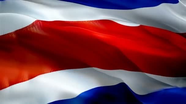 Costa Rica Flag Video Waving Wind Realistic Costa Rica Flag — Stockvideo