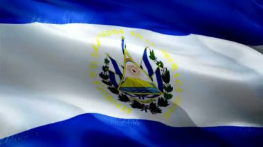 El Salvador bayrağı rüzgarda sallanan hareket döngüsü videosu. Gerçekçi Salvador Bayrağı geçmişi. El Salvador Adası Bayrak Döngüsü Kapanışı 1080p Tam HD 1920X1080 görüntüsü. El Salvador Asya ülke bayraklarında film ve haber videoları var