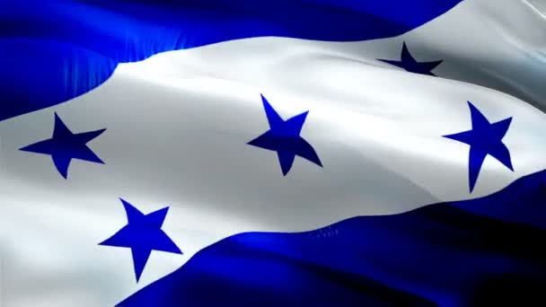 Drapeau Honduras Motion Loop Vidéo Agitant Dans Vent Drapeau Hondurien — Video