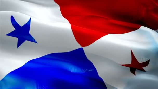 Panama Waving Flag National Panama Flag Waving Sign Seamless Full — стоковое видео