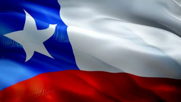 Chile Waving Flag National Chilean Flag Waving Sign Chile Seamless — 图库视频影像