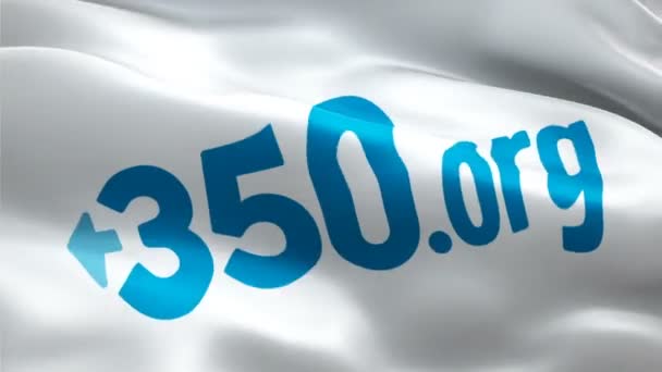 Логотип Екологічної Організації Національний Логотип 350 Org Розмахує Ознака Екологічної — стокове відео