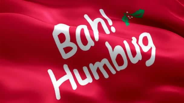 Logotipo Christmas Carol National Bah Humbug Logotipo Acenando Sinal Natal — Vídeo de Stock