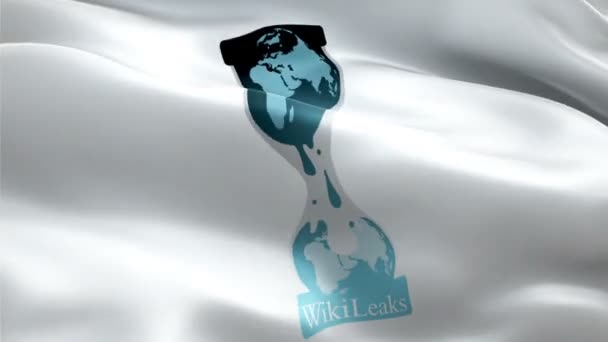 Nouvelles Fuites Logo National Wikileaks Logo Ondulant Signe Nouvelles Fuites — Video