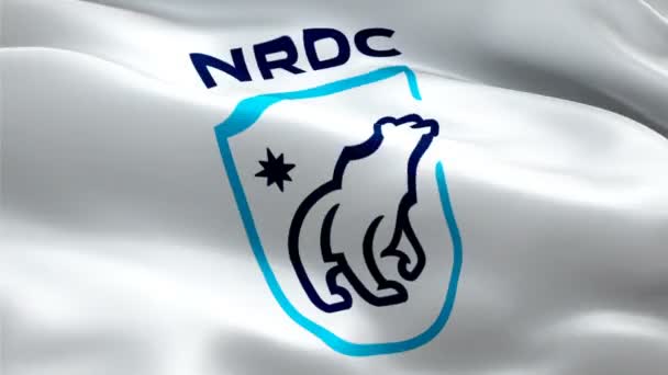 Logotipo Nrdc Logotipo Conselho Nacional Defesa Recursos Naturais Acenando Sinal — Vídeo de Stock