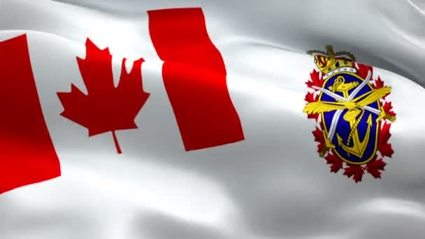 Logo Kanadské Armády National Canadian Forces Logo Mává Znamení Bezproblémové — Stock video
