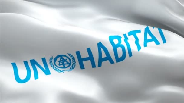 Logotipo Programa Estabelecimentos Humanos Das Nações Unidas Nacional Onu Habitat — Vídeo de Stock