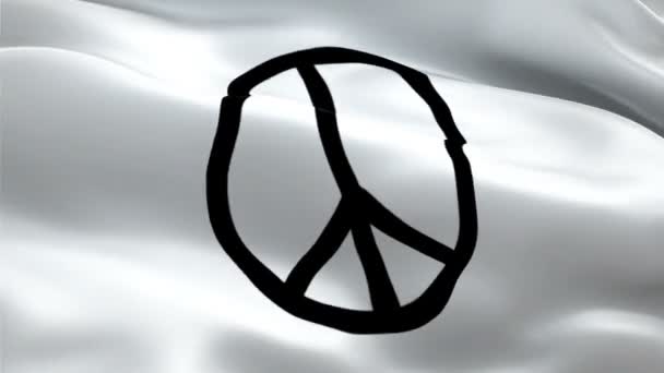 Barış Logosu Ulusal Barış Şareti Logosu Sallanıyor Barış Logosu Kusursuz — Stok video