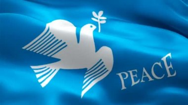 Barış sembolü logosu. Ulusal Barış Güvercini logosu el sallıyor. Barış sembolü kusursuz animasyon. Barış güvercini bayrağı HD Arka plan - New York, 4 Temmuz 2021
