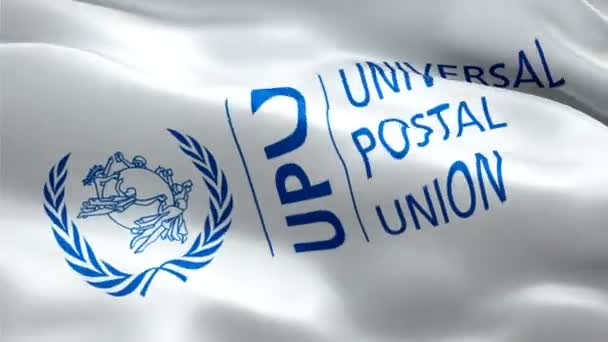 Logotipo Upu Nacional Universal Postal Union Logotipo Acenando Sinal Animação — Vídeo de Stock