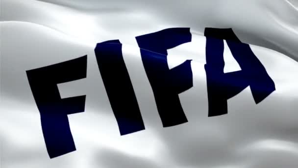 Logo Federación Internacional Fútbol Logo Nacional Fifa Ondeando Signo Federación — Vídeos de Stock