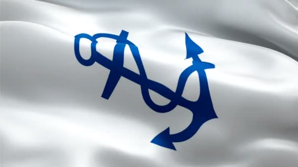 Logo Yacht Club National Flotte Capitaine Logo Agitant Signe Animation — Video