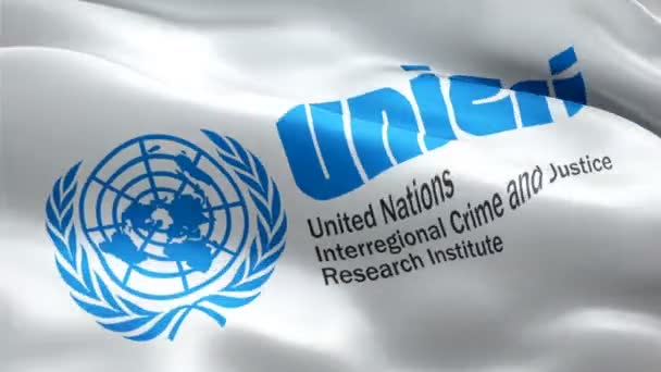Logo Unicri Národní Organizace Spojených Národů Crime Justice Research Institute — Stock video
