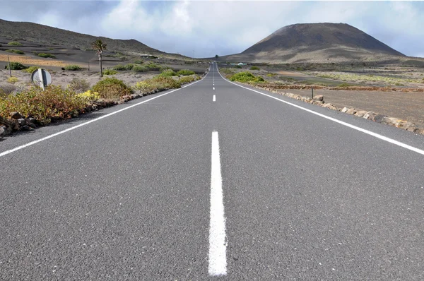 Lonely road in the deseret — Stock Photo, Image