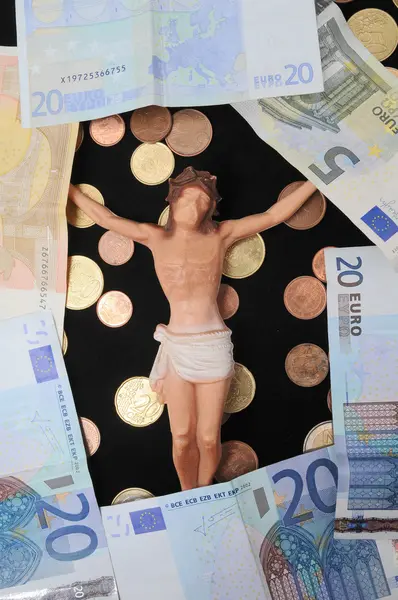 Christus en geld — Stockfoto