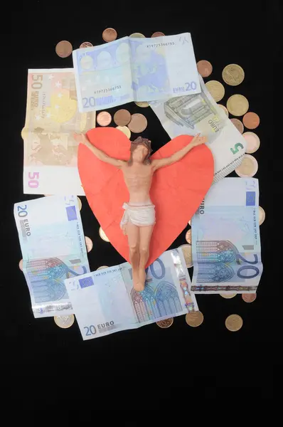 Christus en geld — Stockfoto