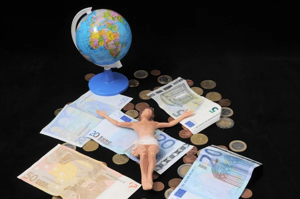 Christus en geld — Stockfoto