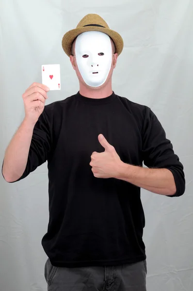 Maskeli MIME — Stok fotoğraf