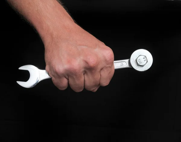 Hand and Wrench — Stock Photo, Image