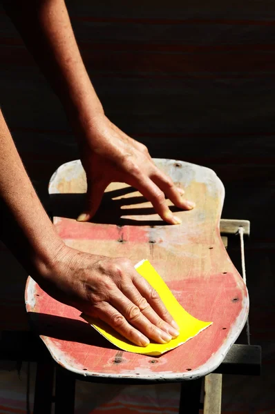 Restore an Old Skateboard — Stock Photo, Image