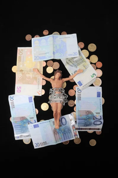 Christus und Geld — Stockfoto