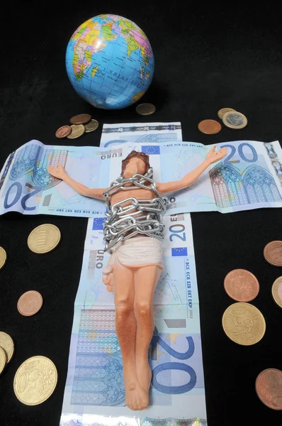 Christus en geld — Stockfoto