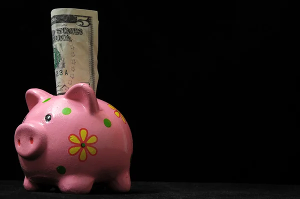 Roze varken piggy bank — Stockfoto