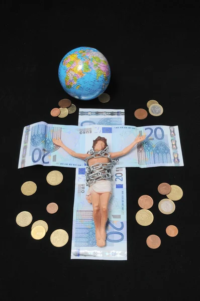 Christus en geld — Stockfoto