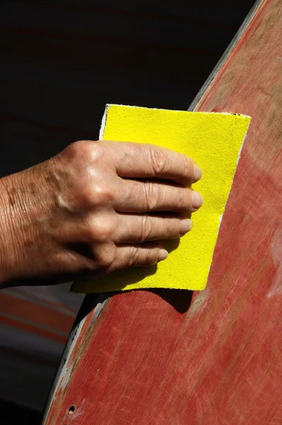 Herstellen van een oude skateboard — Stockfoto