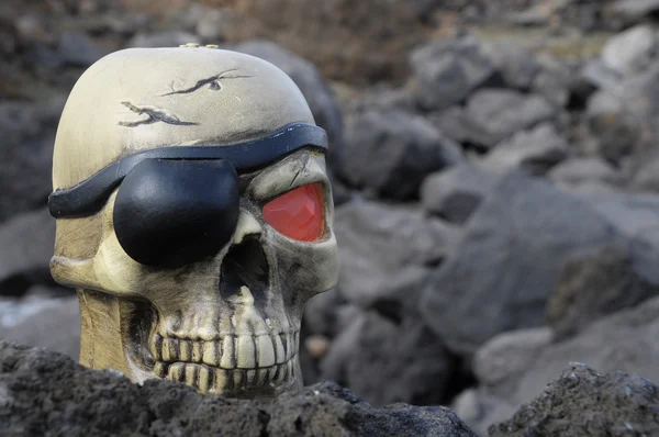 Cráneo de pirata — Foto de Stock