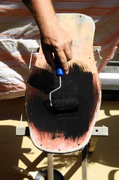 Restore an Old Vintage Skateboard — Stock Photo, Image