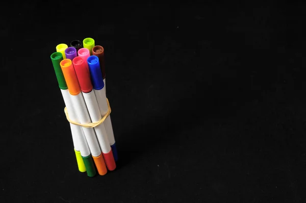 Marcadores de tinta de colores — Foto de Stock