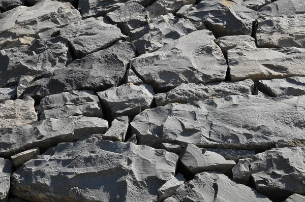Grigio roccia antica parete — Foto Stock