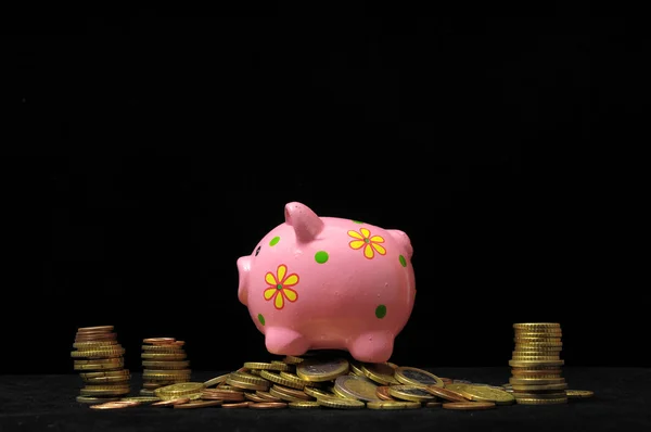 Różowy świnia piggy bank — Zdjęcie stockowe