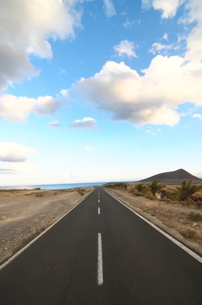 Camino solitario en el desierto —  Fotos de Stock