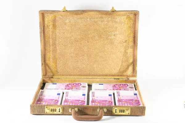 Suitcase Full of Banknotes — Stock Photo, Image