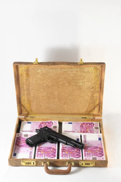 Suitcase Full of Banknotes — Stock Photo, Image