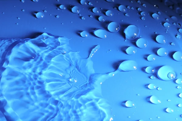 Blue Water Drops — Stock Photo, Image