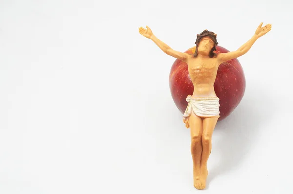 Bible Eva's Sin Red Apple — Stock Photo, Image